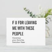 Funny Coworker Goodbye Pensioen Kaart (Staand voorkant)