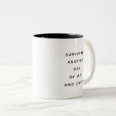 Funny Coworker Quotes Office Humor Gift Mug Tweekleurige Koffiemok (Voorkant rechts)