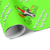 Funny Cowy-kerstkerstkerstman-patroonpatroon Cadeaupapier (Rol Hoek)