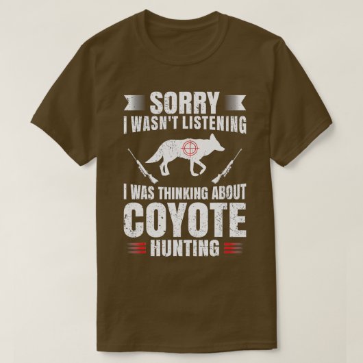 Funny Coyote Hunting Lover Fan Hunter Hobby Pistoo T-shirt (Design voorkant)