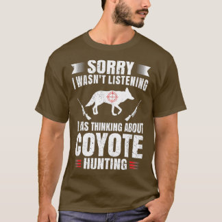 Funny Coyote Hunting Lover Fan Hunter Hobby Pistoo T-shirt