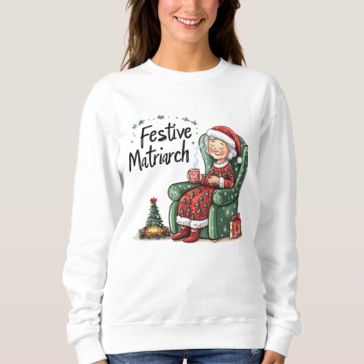 Funny Cozy Matriarch Christmas Trui (Voorkant)