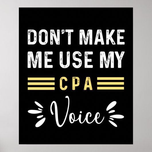 Funny CPA Accounting Gift for Tax Accountants Mam Poster (Voorkant)