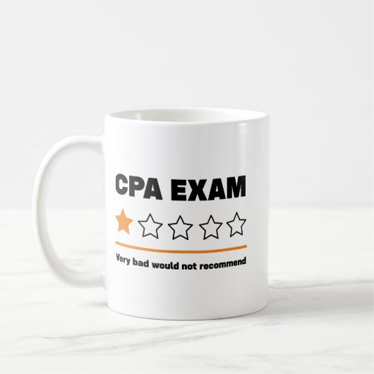 Funny CPA Exam Accountant Mannen Vrouwen Gift CPA  Koffiemok (Links)