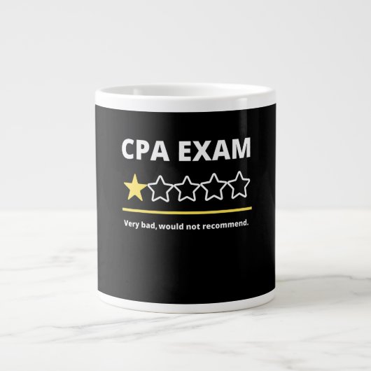 Funny CPA Exam Accountant Mannen Vrouwen Gift One  Grote Koffiekop (Voorkant)