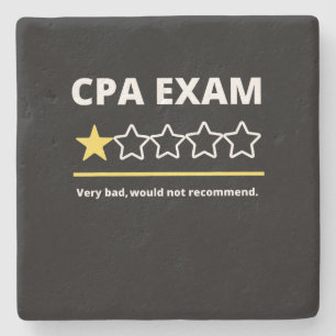 Funny CPA Exam Accountant Mannen Vrouwen Gift One  Stenen Onderzetter