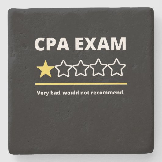 Funny CPA Exam Accountant Mannen Vrouwen Gift One  Stenen Onderzetter (Voorkant)