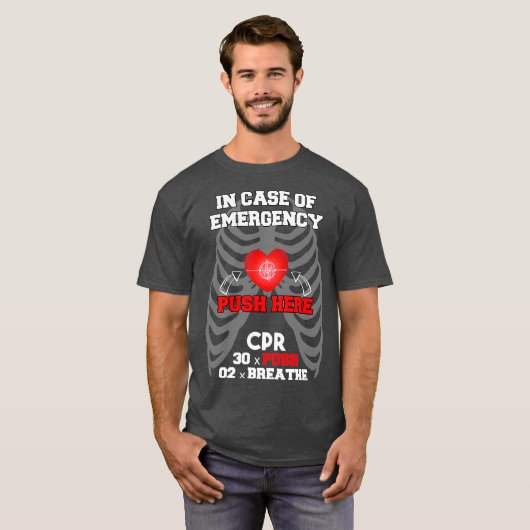 Funny Cpr Instructor First Aid for Nurses CPR T-shirt (Voorkant volledig)