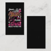 Funny CPR Nurse Leopard Print RN Medical Worker Visitekaartje (Voorkant / Achterkant)