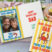Funny Crab Amalfi Gele Streep Vaderdag kaart