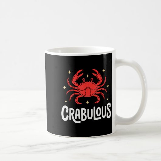 Funny Crab Art For Men Women Kids Crabby Crabbing  Koffiemok (Rechts)
