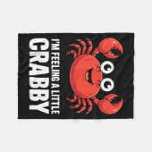 Funny Crab Costume For Men Women Crab Eating Fan C Fleece Deken (Voorkant (Horizontaal))