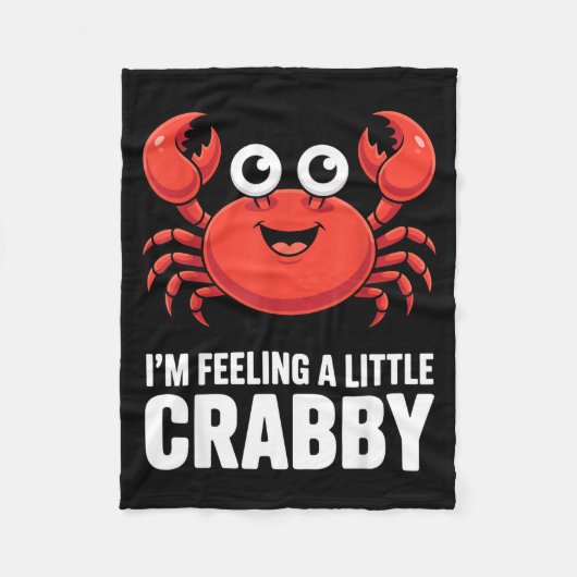 Funny Crab Costume For Men Women Crab Eating Fan C Fleece Deken (Voorkant)