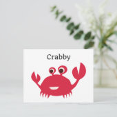 Funny Crab Grumpy Briefkaart (Staand voorkant)