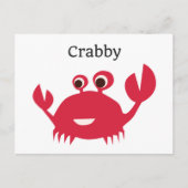 Funny Crab Grumpy Briefkaart (Voorkant)