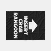 Funny Crab Rangoon Apparel _ Hilarious Foodie Fleece Deken (Voorkant (Horizontaal))