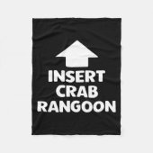 Funny Crab Rangoon Apparel _ Hilarious Foodie Fleece Deken (Voorkant)