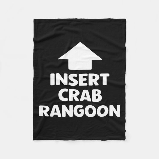 Funny Crab Rangoon Apparel _ Hilarious Foodie Fleece Deken (Voorkant)