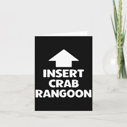 Funny Crab Rangoon Apparel _ Hilarious Foodie Kaart (Voorkant)