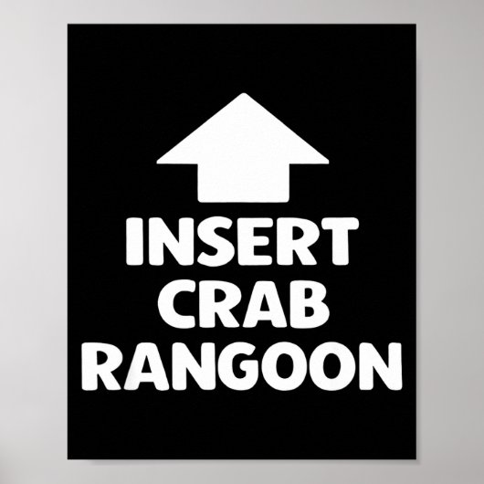 Funny Crab Rangoon Apparel _ Hilarious Foodie Poster (Voorkant)