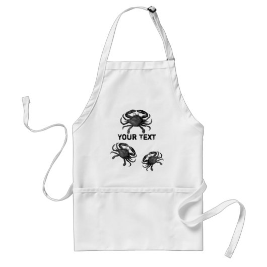 Funny Crab Sjabloon Seafood Apron Standaard Schort (Voorkant)