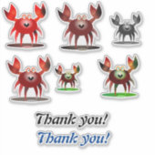 Funny crabs and Thank you Sticker (Voorkant)