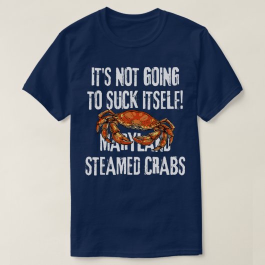 Funny Crabs Maryland Crab Eating T-shirt (Design voorkant)