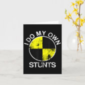 Funny Craest Dummy I Do My Own Stunts  Kaart (Gele Bloem)
