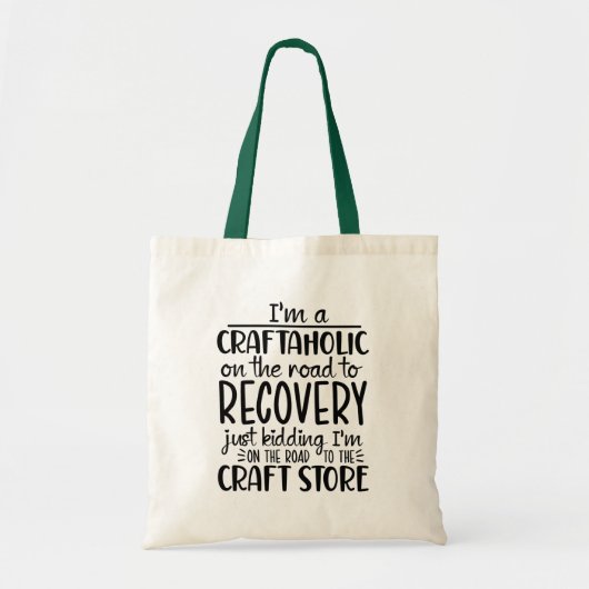 Funny Craft Creator Craftaholic Tote Bag (Voorkant)