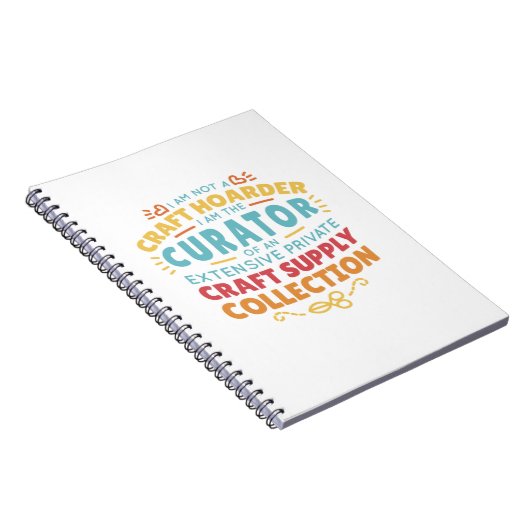 Funny Craft Hoarder Collector Quote Gezegde Notitieboek (Rechterzijde)