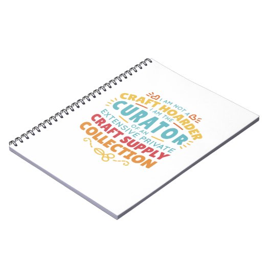 Funny Craft Hoarder Collector Quote Gezegde Notitieboek (Linkerzijde)