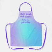 Funny Crafting Paars en Blauwgroen gradiënt Schort (Voorkant)