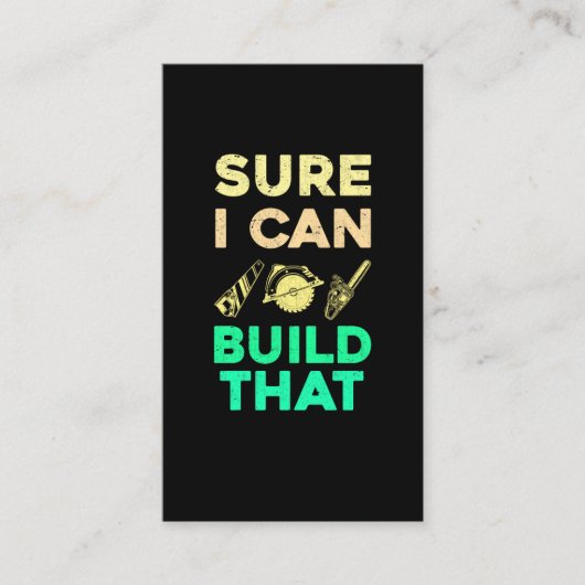 Funny Craftsman Dad Woodworking Husband Visitekaartje (Voorkant)