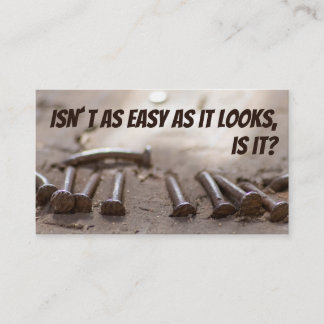 Funny craftsman voor arme ambachtslieden helpt spe visitekaartje