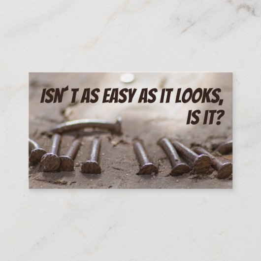 Funny craftsman voor arme ambachtslieden helpt spe visitekaartje (Voorkant)