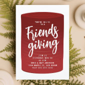 Funny Cranberry Friendsgiving Invitation Kaart