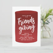 Funny Cranberry Friendsgiving Invitation Kaart (Staand voorkant)