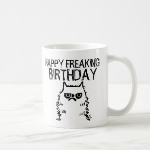 Funny Cranky Birthday Cat Coffee Mugs Koffiemok