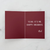 Funny Cranky Cat Kerstmis Kaart (Binnen)