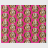 Funny Cranky Cat with Melthday Cupcake Cadeaupapier (Vlak)