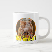 Funny Cranky Cat with Melthday Cupcake Grote Koffiekop (Rechts)