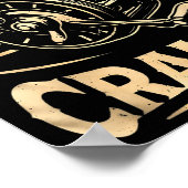 Funny Cranky Fishing Reel Pun Shirt Humor Fisherme Poster (Hoek)