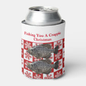Funny Crappie Gevist Pun Merry Christmas Custom Blikjeskoeler (Blikje Voorkant)