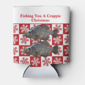 Funny Crappie Gevist Pun Merry Christmas Custom Blikjeskoeler (Voorkant)