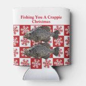 Funny Crappie Gevist Pun Merry Christmas Custom Blikjeskoeler (Achterkant)