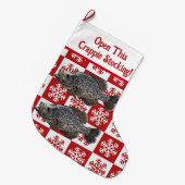 Funny Crappie Gevist Pun Vrolijk Kerstfeest Grote Kerstsok (Voorkant (Hangend))