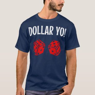 Funny Craps Gokken Shirt Dollar Yo Eleven Rood Di