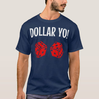 Funny Craps Gokken Shirt Dollar Yo Eleven Rood Di