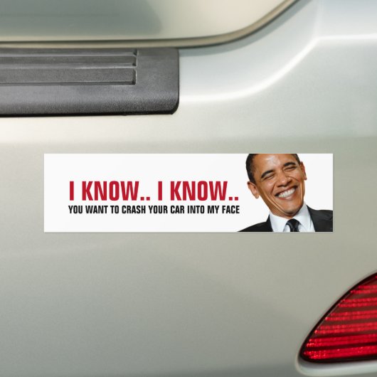 Funny - Crash in Obama Bumpersticker (Op auto)