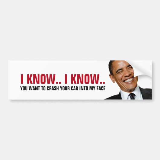 Funny - Crash in Obama Bumpersticker (Voorkant)